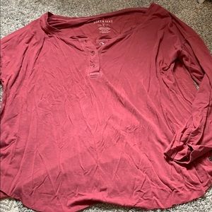 AE 3/4 sleeve red shirt (super soft)